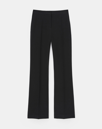 Shop Lafayette 148 Woolsilk Faille Gates Flared Fulllength Pant In Black