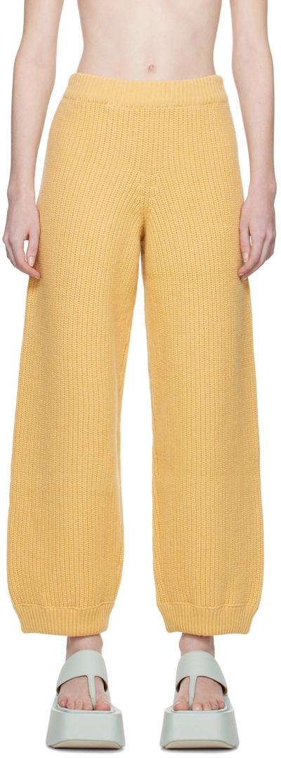Shop Baserange Yellow Mea Lounge Pants In Polv Yellow
