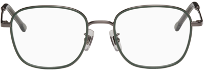 Shop Kenzo Silver Oval Glasses In Shiny Light Rutheniu