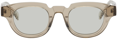 Shop Kuboraum Gray S1 Glasses In Smoke, Transparent G