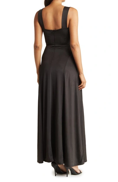Love By Design Geneva V-neck Sleeveless Maxi Dress In Black