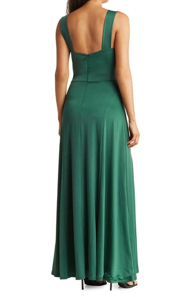 Shop Love By Design Geneva V-neck Sleeveless Maxi Dress In Hunter Green
