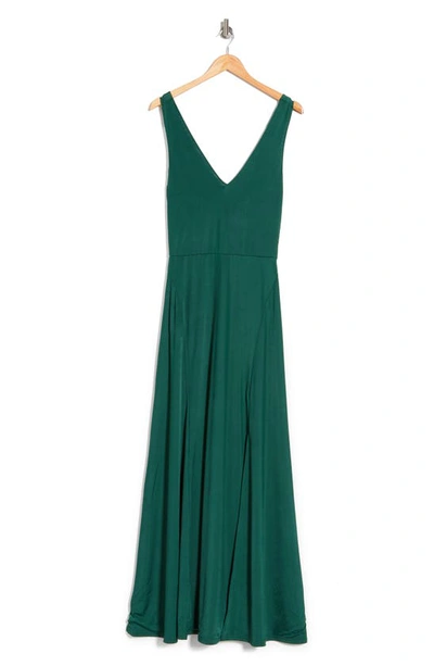 Shop Love By Design Geneva V-neck Sleeveless Maxi Dress In Hunter Green