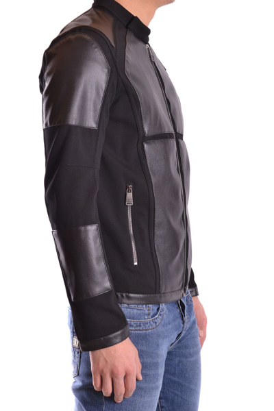 Shop Dirk Bikkembergs Men's Grey Viscose Outerwear Jacket