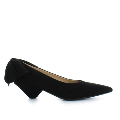Ettore Lami Black Suede Pump With Bow | ModeSens