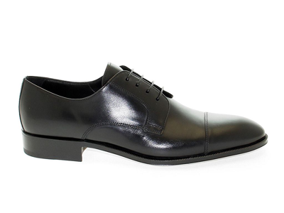 FIORE SASSETTI FIORE SASSETTI MEN'S BLACK LEATHER LACE-UP SHOES SASS8853 43