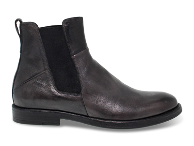 Shop Artisti E Artigiani Men's Grey Leather Ankle Boots