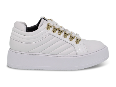 Shop 4us Cesare Paciotti Women's White Leather Sneakers