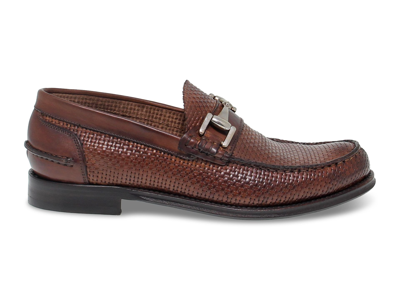 Shop Artisti E Artigiani Men's Brown Leather Loafers