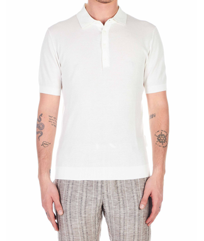 Shop Paolo Pecora Men's White Cotton Polo Shirt