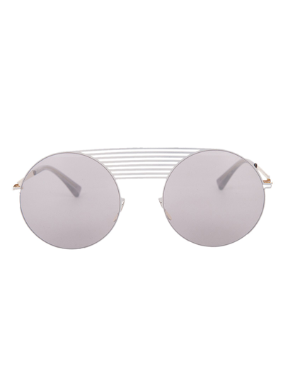 Shop Mykita Men's Silver Metal Sunglasses