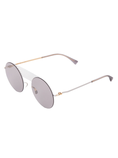 Shop Mykita Men's Silver Metal Sunglasses