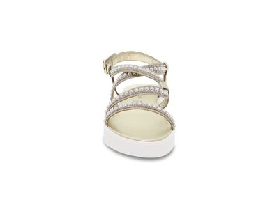 Shop Pasquini Calzature Women's Gold Leather Sandals
