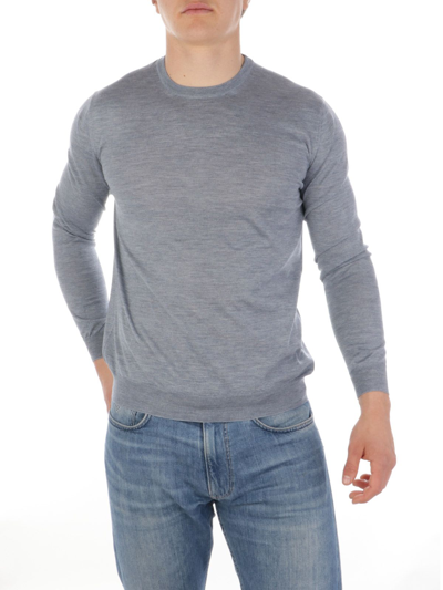 Shop Malo Men's Grey Cashmere Sweater