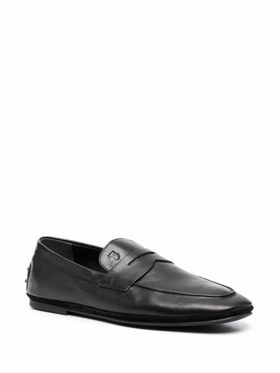 Shop Tod's Men's Black Leather Loafers