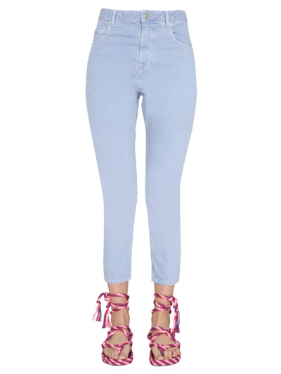 Shop Isabel Marant Étoile Women's Blue Cotton Jeans