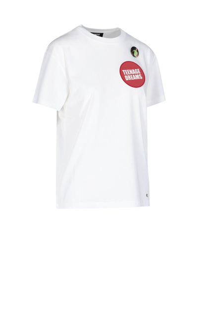 Shop Raf Simons Women's White Cotton T-shirt