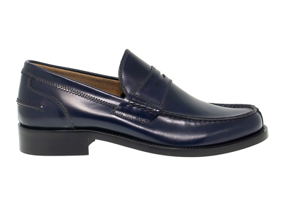 Shop Antica Cuoieria Men's Blue Other Materials Loafers