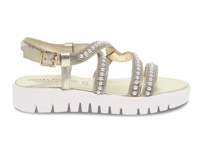 Shop Pasquini Calzature Women's Gold Other Materials Sandals