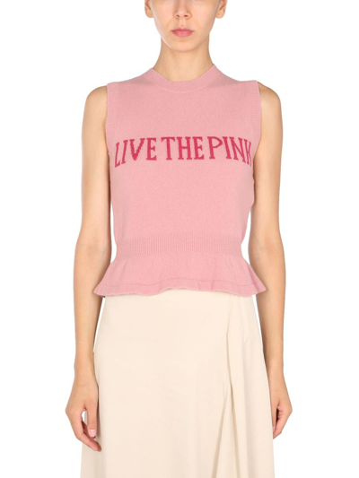 Shop Alberta Ferretti Women's Pink Other Materials Vest