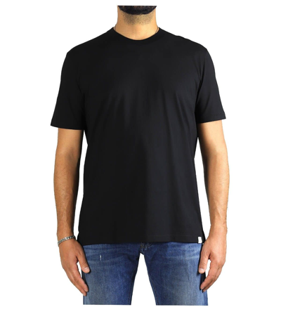 Shop Paolo Pecora Men's Black Cotton T-shirt