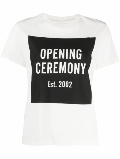 Shop Opening Ceremony Women's White Cotton T-shirt