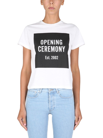 Shop Opening Ceremony Women's White Cotton T-shirt