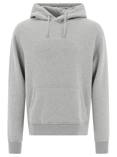 Shop 424 Men's Grey Cotton Sweatshirt