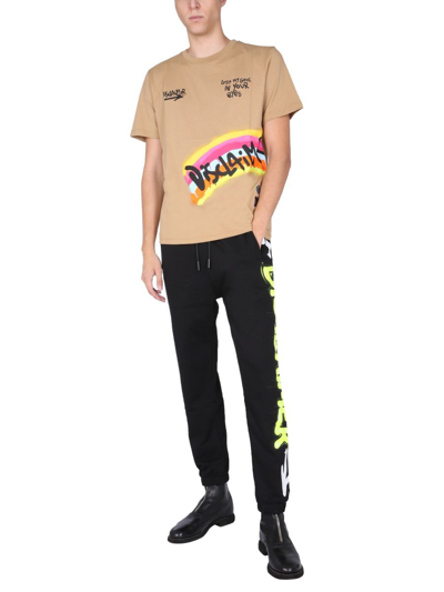 Disclaimer T-shirt With Screen Print In Brown