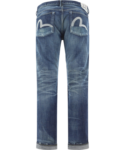 Evisu Blue Daicock Print Jeans | ModeSens