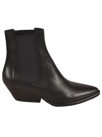 Shop Del Carlo Women's Black Leather Ankle Boots