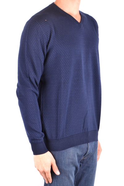 Shop Altea Men's Blue Cotton Sweater