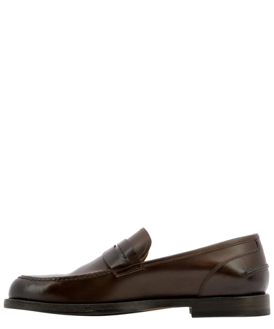 Shop Alberto Fasciani Men's Brown Leather Loafers