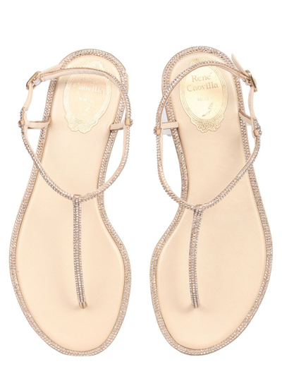 Shop René Caovilla Rene Caovilla Women's Gold Other Materials Sandals