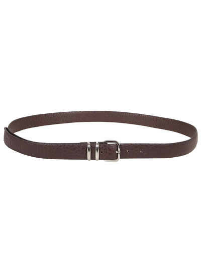 Shop Eleventy Men's Brown Leather Belt