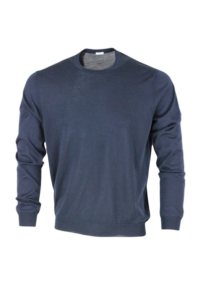 Shop Malo Men's Blue Cashmere Sweater