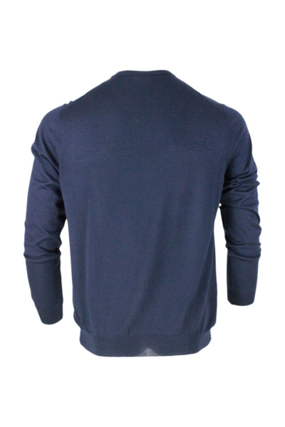 Shop Malo Men's Blue Cashmere Sweater