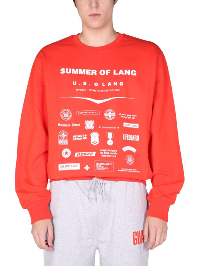 Shop Helmut Lang Men's Red Other Materials Sweatshirt