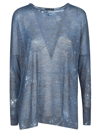 Shop Avant Toi Women's Light Blue Viscose Sweater