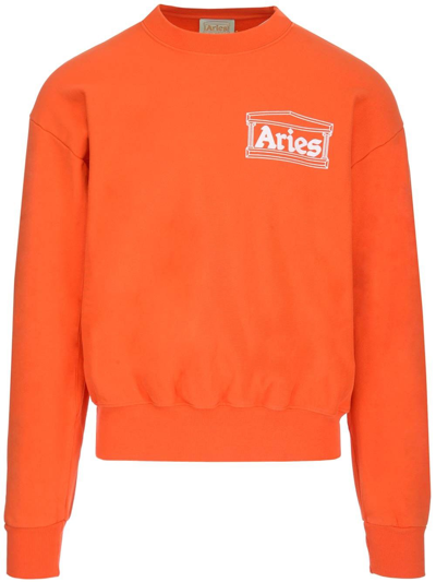 Shop Aries Arise Men's Orange Other Materials Sweatshirt