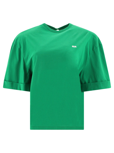 Shop Rotate Birger Christensen Rotate Women's Green Cotton T-shirt