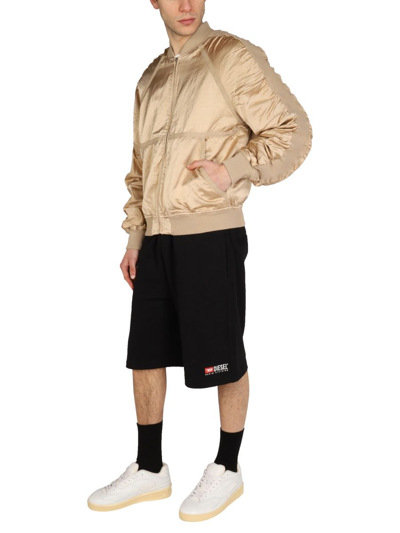 Shop Diesel Men's Gold Other Materials Outerwear Jacket