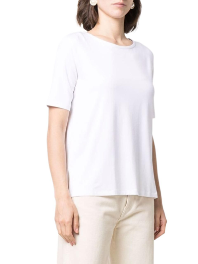 Shop Le Tricot Perugia Women's White Cotton T-shirt