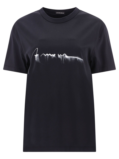 Shop Ann Demeulemeester Women's Black Other Materials T-shirt