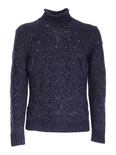 Shop Gran Sasso Men's Blue Other Materials Sweater