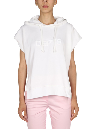 Shop Department Five Women's White Other Materials Sweatshirt