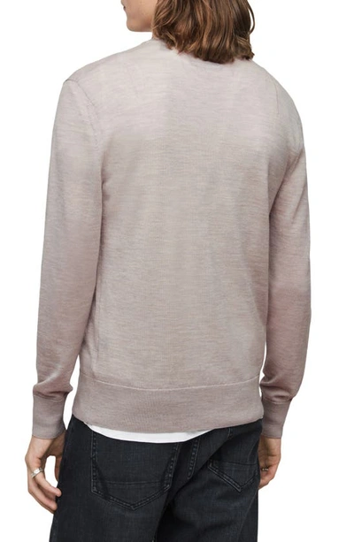 Shop Allsaints Mode Slim Fit Wool Sweater In Thistle Grey Marl