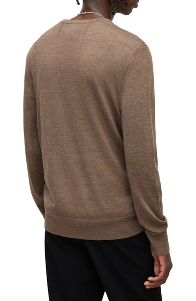 Shop Allsaints Mode Slim Fit Wool Sweater In Light Coco Brown Marl