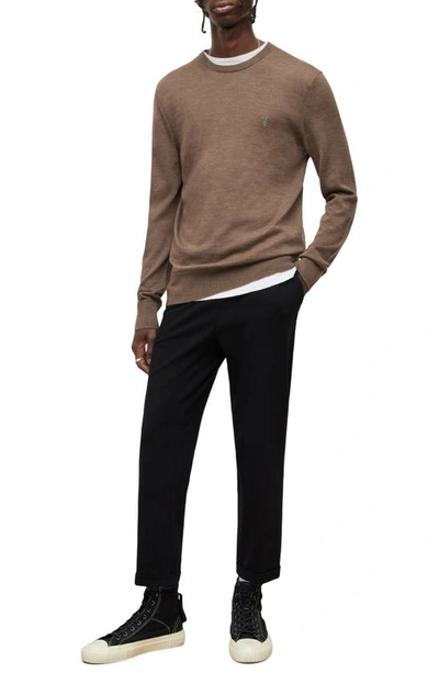 Shop Allsaints Mode Slim Fit Wool Sweater In Light Coco Brown Marl