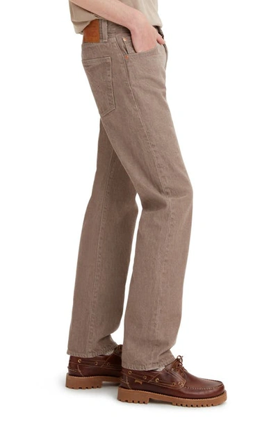 Shop Levi's 501® Regular Straight Leg Jeans In Brown Stone